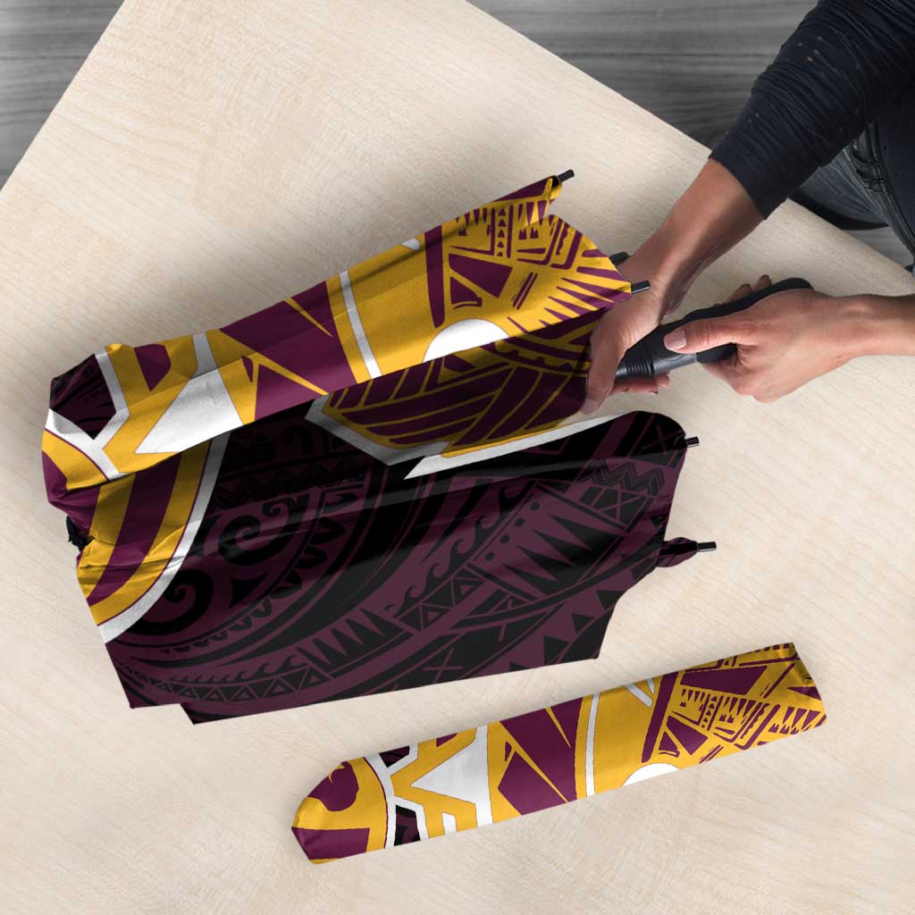 Brisbane Broncos Umbrella Polynesian Tribal Tattoo Pacific Sport Art