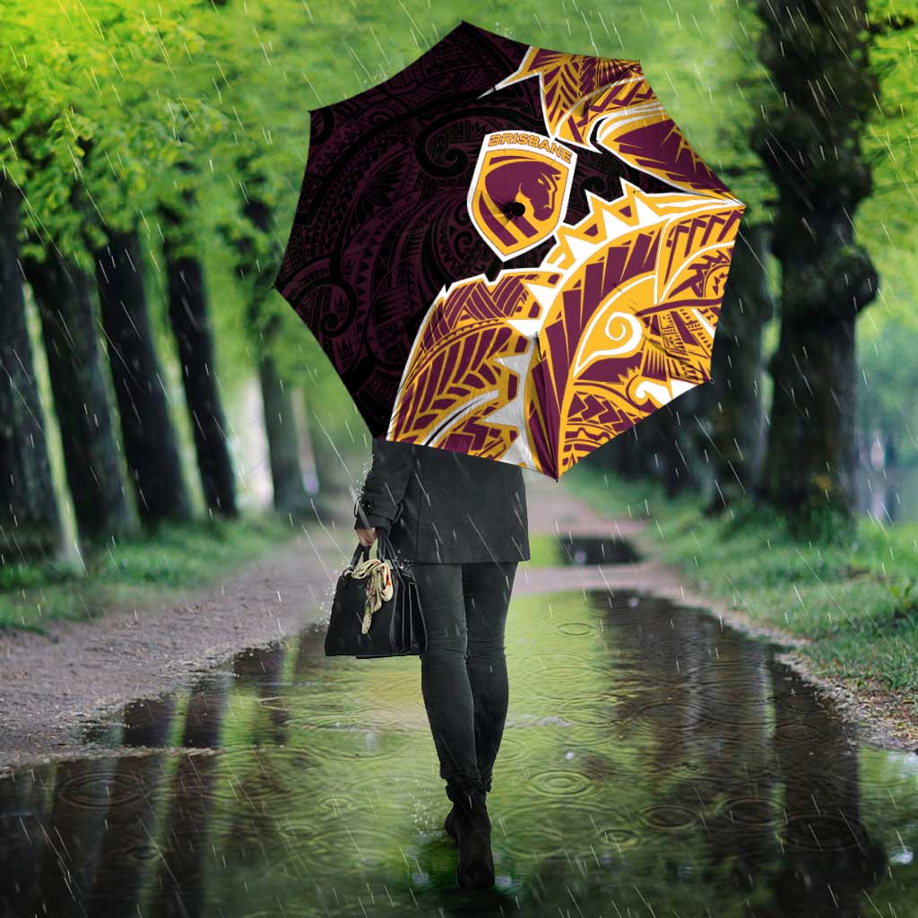 Brisbane Broncos Umbrella Polynesian Tribal Tattoo Pacific Sport Art