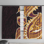 Brisbane Broncos Window Curtain Polynesian Tribal Tattoo Pacific Sport Art