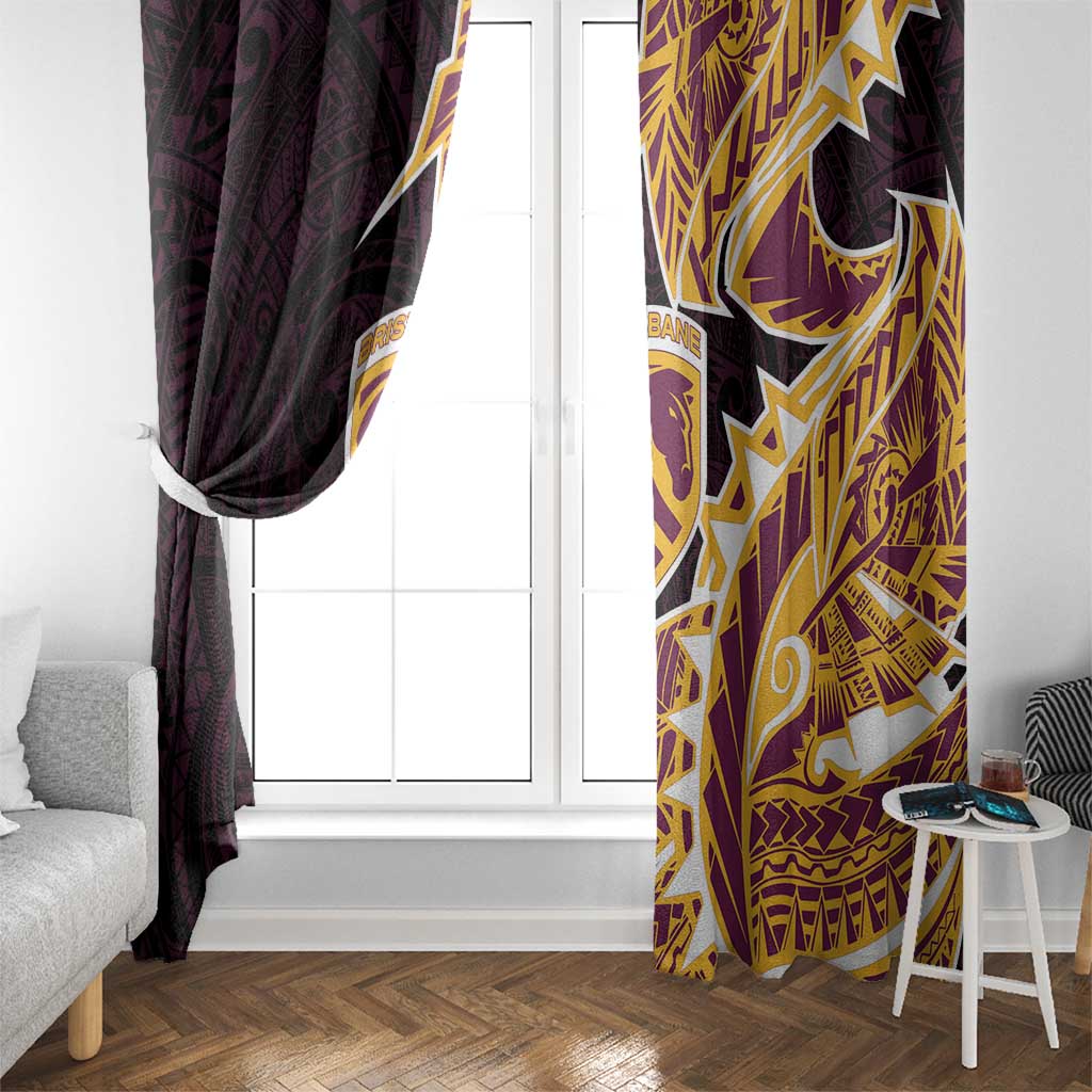 Brisbane Broncos Window Curtain Polynesian Tribal Tattoo Pacific Sport Art