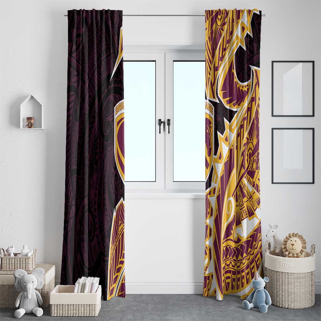 Brisbane Broncos Window Curtain Polynesian Tribal Tattoo Pacific Sport Art