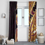 Brisbane Broncos Window Curtain Polynesian Tribal Tattoo Pacific Sport Art