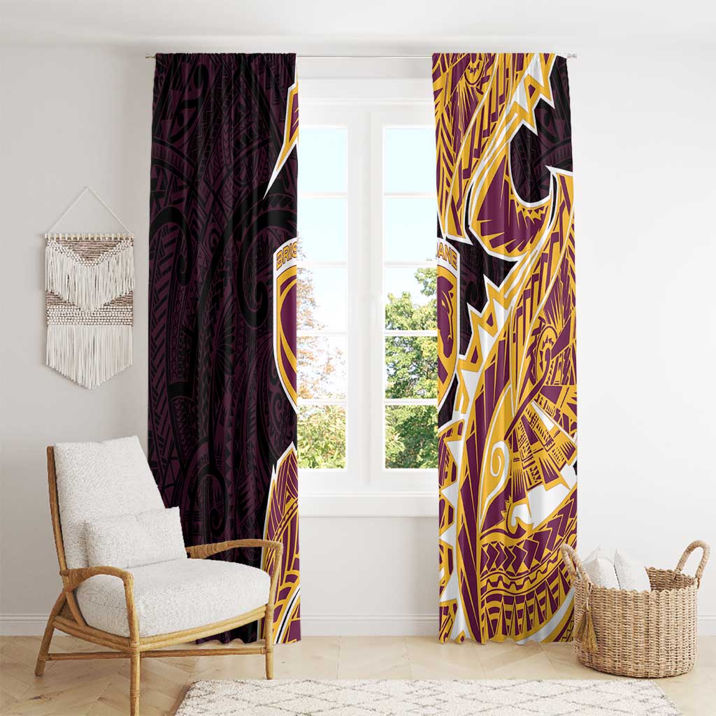 Brisbane Broncos Window Curtain Polynesian Tribal Tattoo Pacific Sport Art