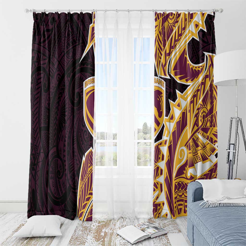 Brisbane Broncos Window Curtain Polynesian Tribal Tattoo Pacific Sport Art