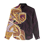 Brisbane Broncos Women Casual Shirt Polynesian Tribal Tattoo Pacific Sport Art