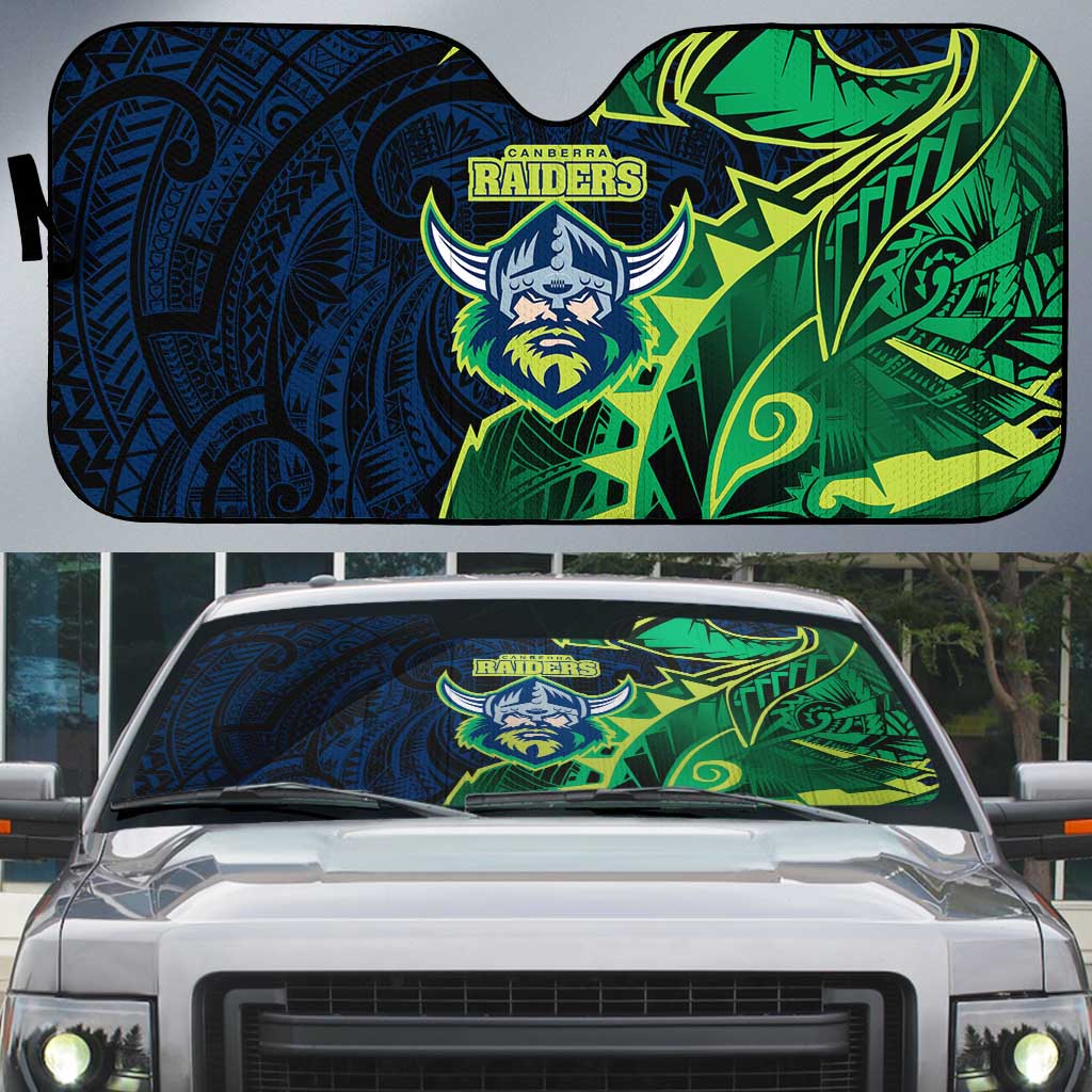 Canberra Raiders Auto Sun Shade Polynesian Tribal Tattoo Pacific Sport Art