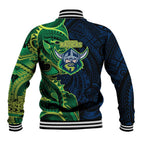Canberra Raiders Baseball Jacket Polynesian Tribal Tattoo Pacific Sport Art