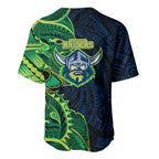Canberra Raiders Baseball Jersey Polynesian Tribal Tattoo Pacific Sport Art