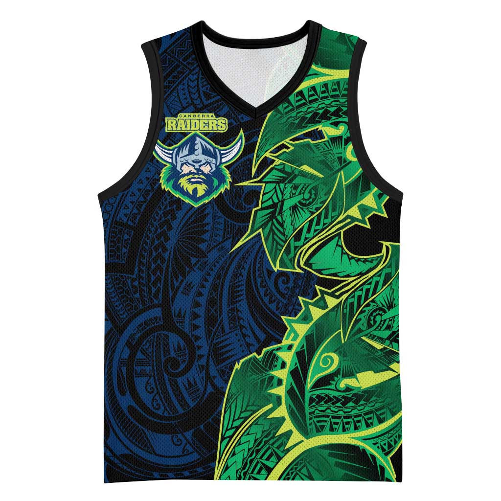 Canberra Raiders Basketball Jersey Polynesian Tribal Tattoo Pacific Sport Art