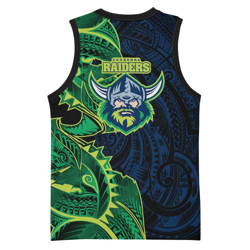 Canberra Raiders Basketball Jersey Polynesian Tribal Tattoo Pacific Sport Art