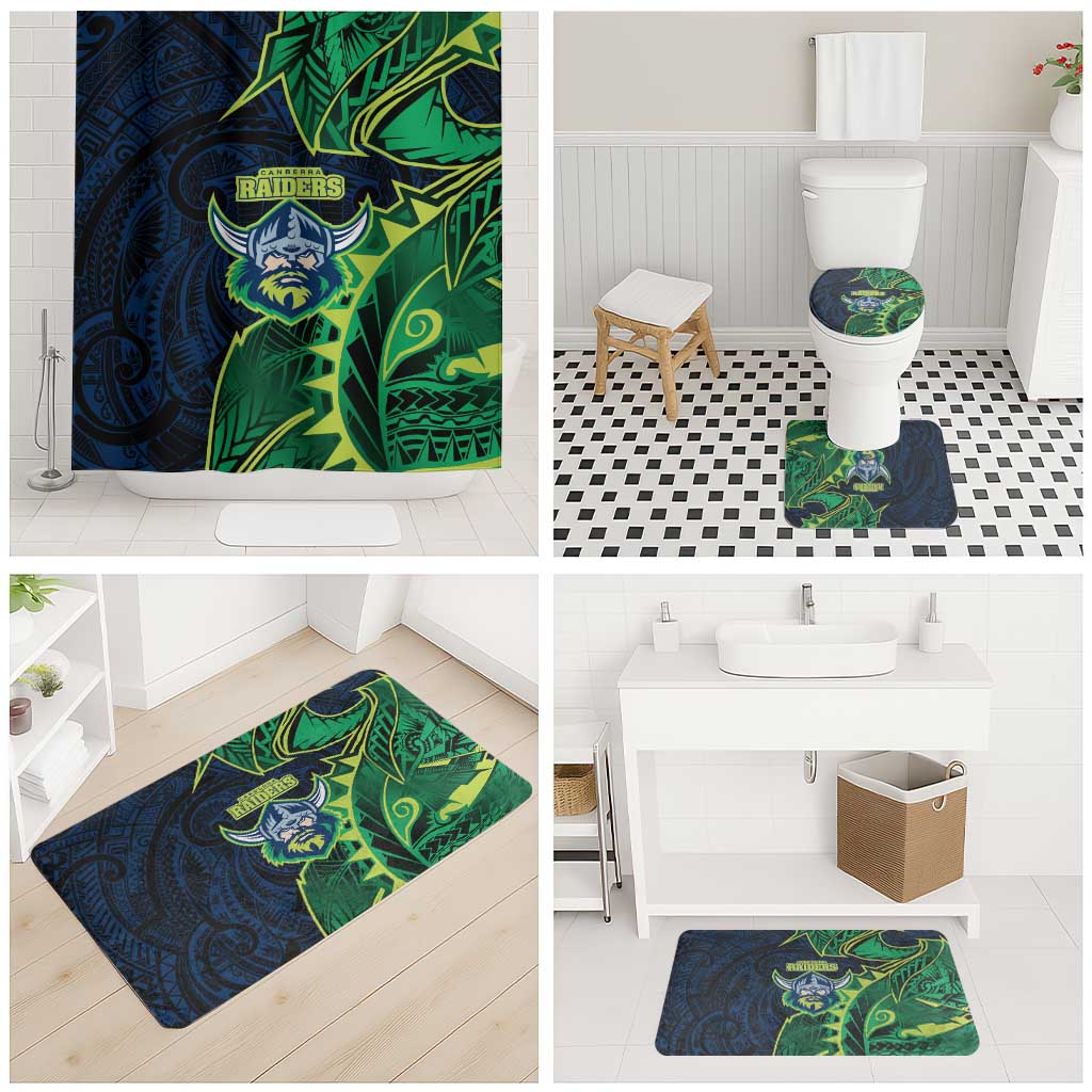 Canberra Raiders Bathroom Set Polynesian Tribal Tattoo Pacific Sport Art