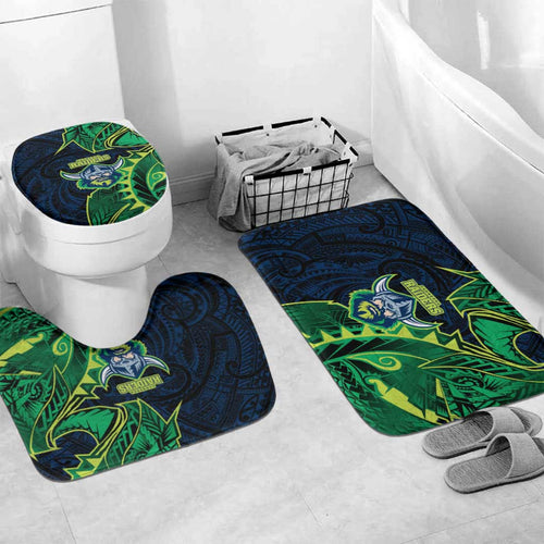 Canberra Raiders Bathroom Set Polynesian Tribal Tattoo Pacific Sport Art