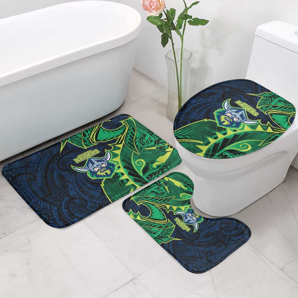 Canberra Raiders Bathroom Set Polynesian Tribal Tattoo Pacific Sport Art