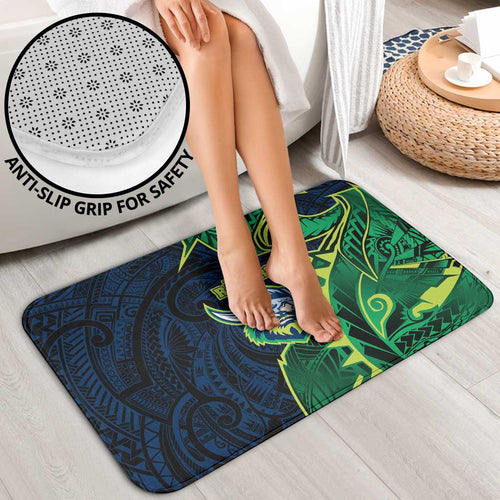 Canberra Raiders Bathroom Set Polynesian Tribal Tattoo Pacific Sport Art