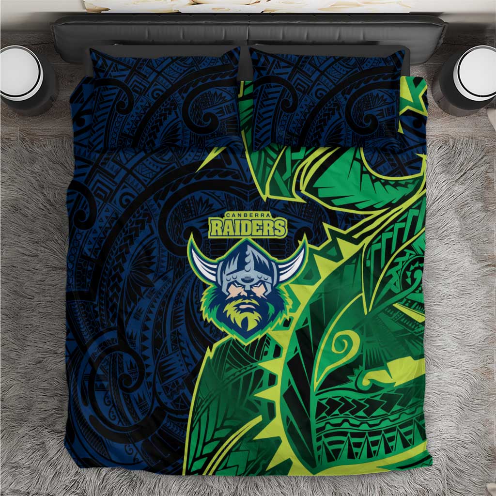 Canberra Raiders Bedding Set Polynesian Tribal Tattoo Pacific Sport Art