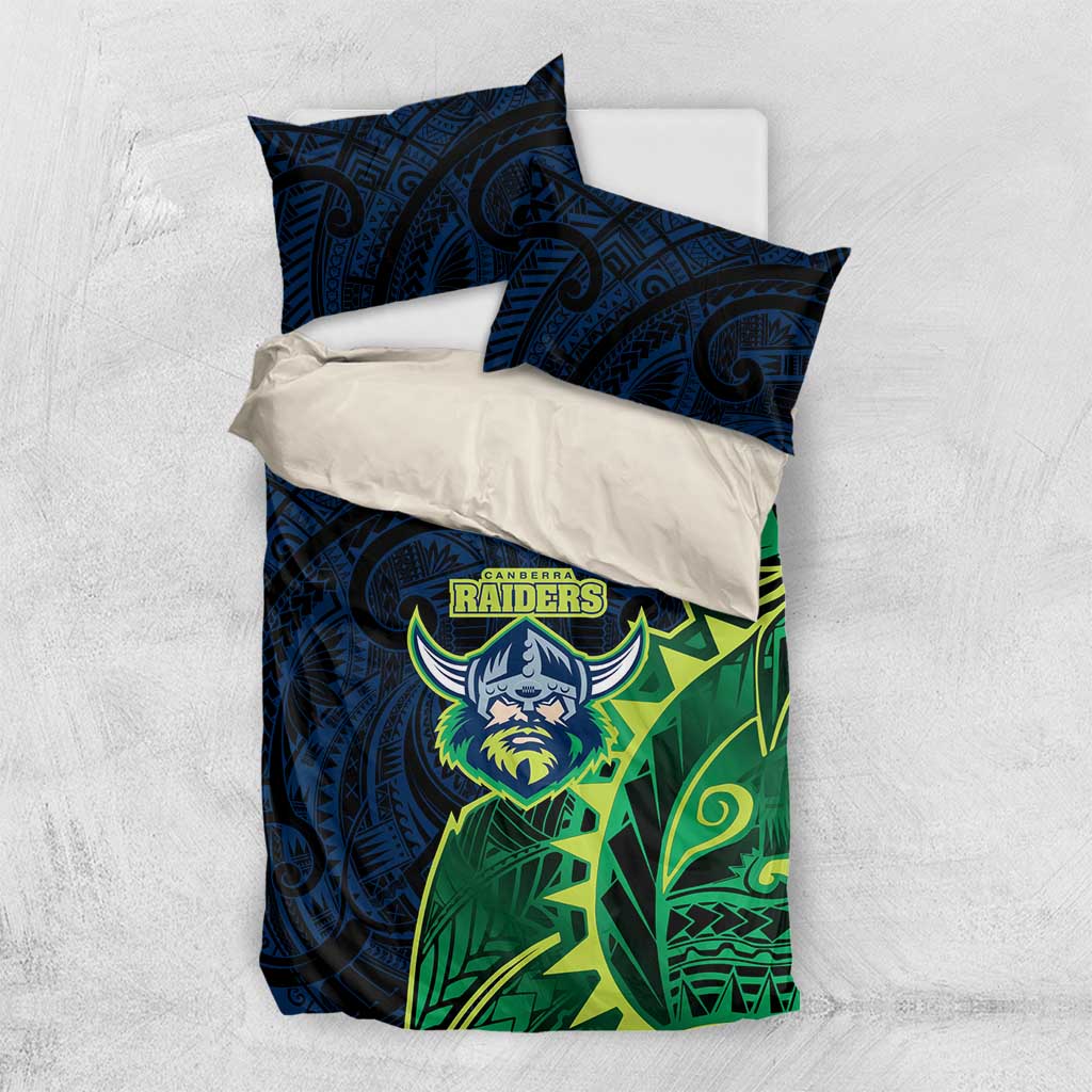 Canberra Raiders Bedding Set Polynesian Tribal Tattoo Pacific Sport Art