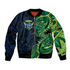 Canberra Raiders Bomber Jacket Polynesian Tribal Tattoo Pacific Sport Art