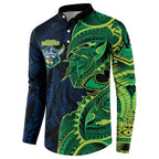 Canberra Raiders Button Sweatshirt Polynesian Tribal Tattoo Pacific Sport Art