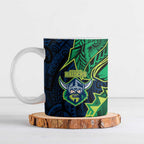 Canberra Raiders Ceramic Mug Polynesian Tribal Tattoo Pacific Sport Art
