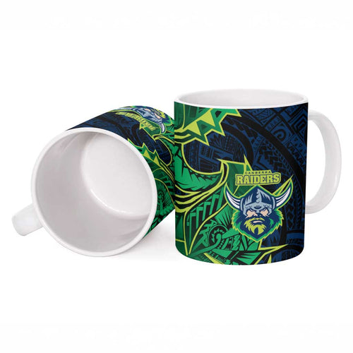 Canberra Raiders Ceramic Mug Polynesian Tribal Tattoo Pacific Sport Art