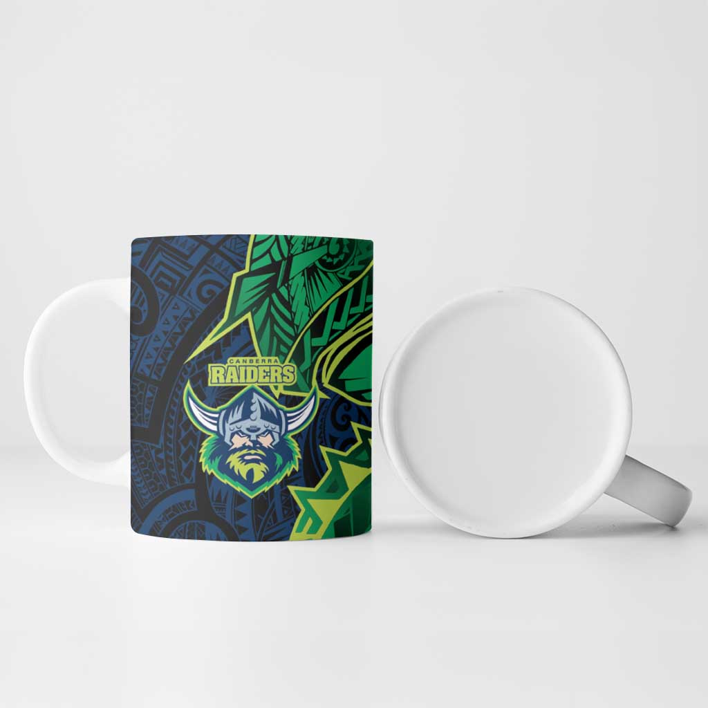 Canberra Raiders Ceramic Mug Polynesian Tribal Tattoo Pacific Sport Art