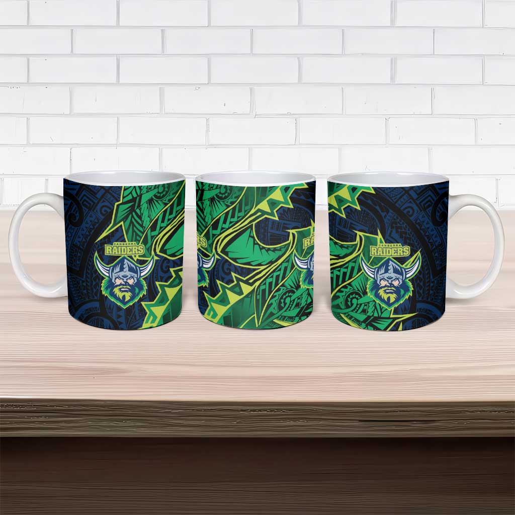 Canberra Raiders Ceramic Mug Polynesian Tribal Tattoo Pacific Sport Art