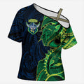 Canberra Raiders Cross Shoulder Shirt Polynesian Tribal Tattoo Pacific Sport Art