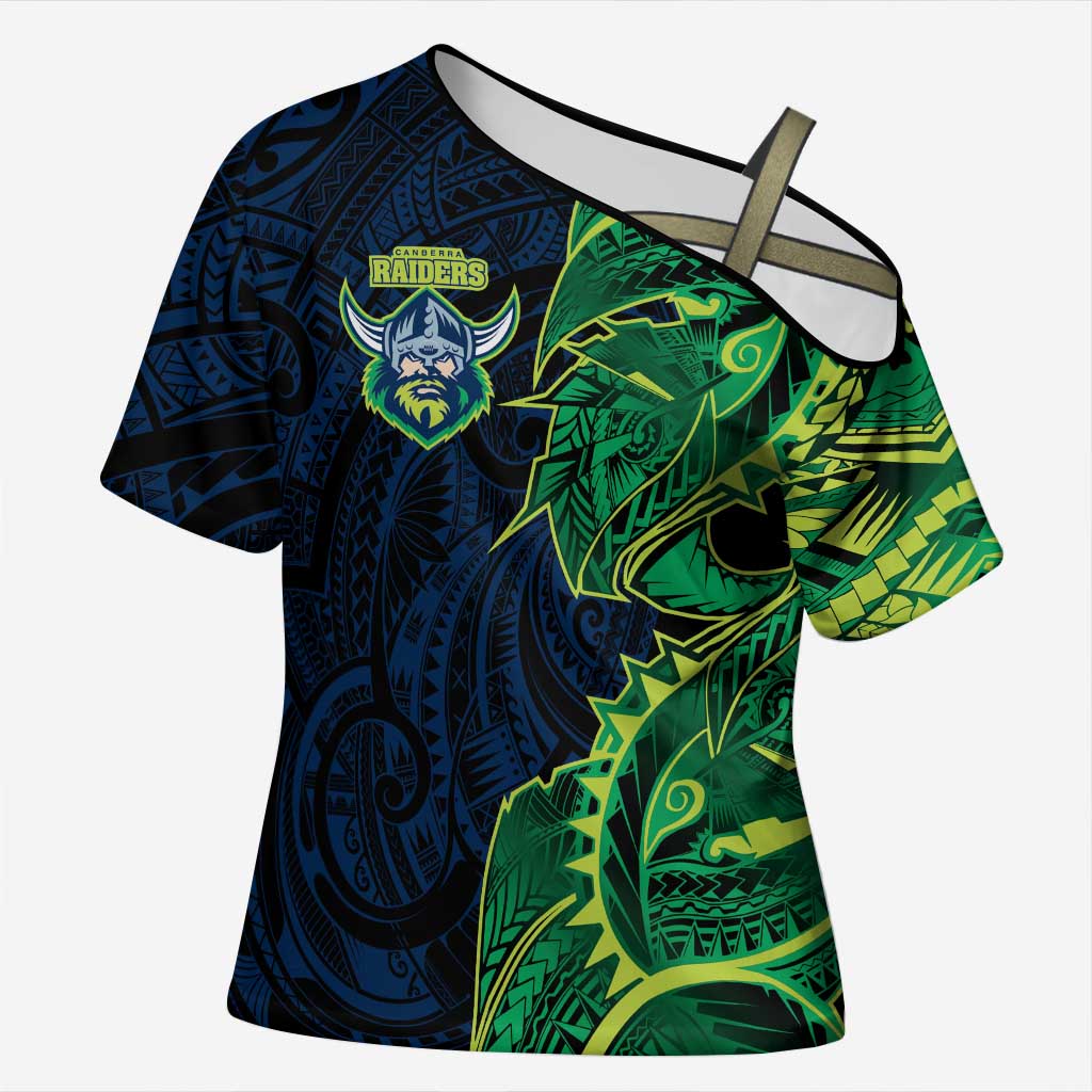 Canberra Raiders Cross Shoulder Shirt Polynesian Tribal Tattoo Pacific Sport Art
