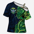 Canberra Raiders Cross Shoulder Shirt Polynesian Tribal Tattoo Pacific Sport Art