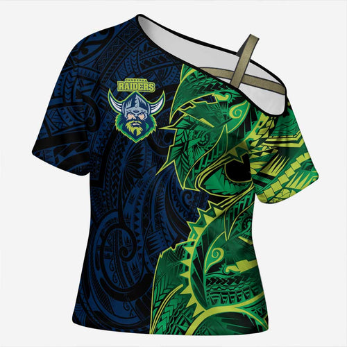 Canberra Raiders Cross Shoulder Shirt Polynesian Tribal Tattoo Pacific Sport Art