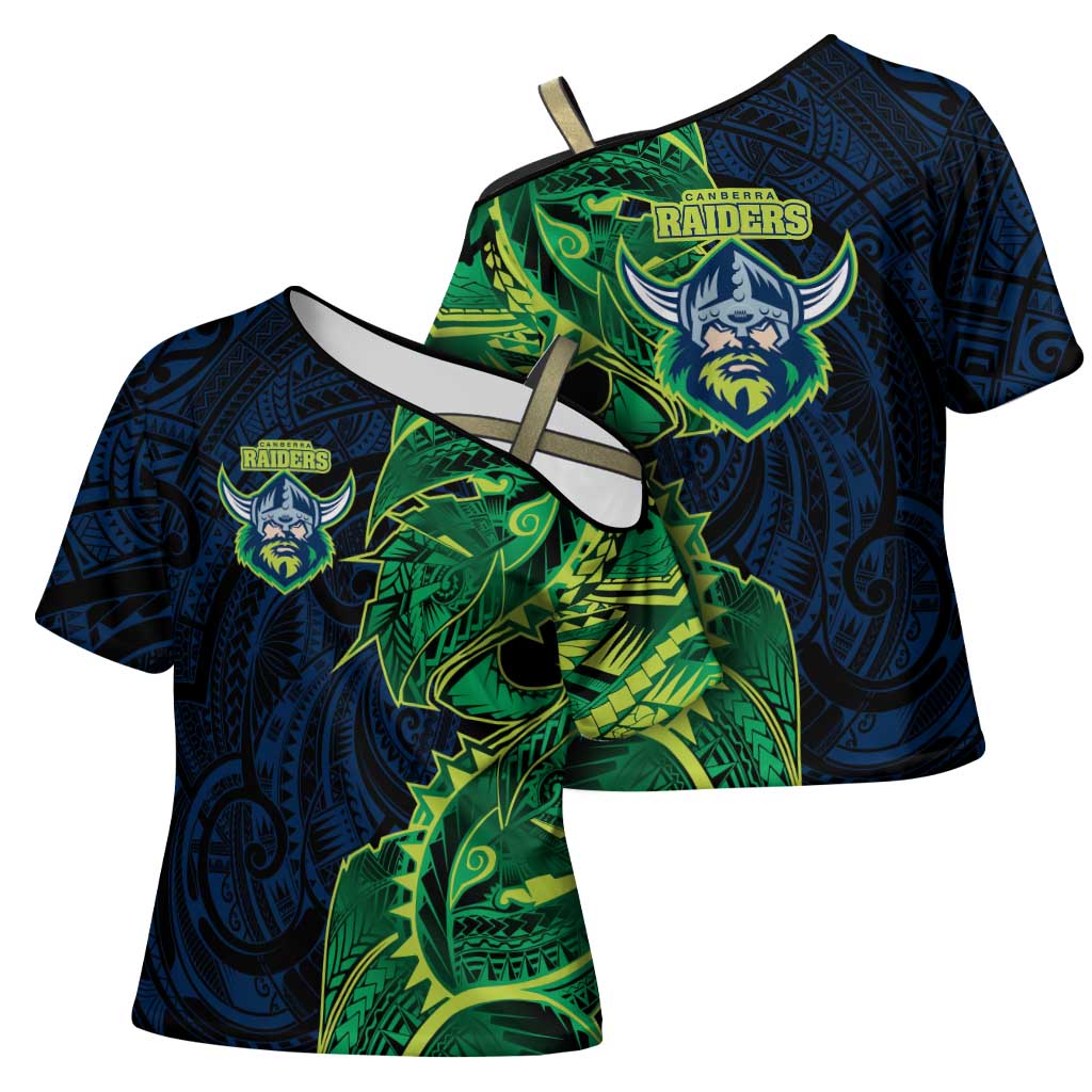 Canberra Raiders Cross Shoulder Shirt Polynesian Tribal Tattoo Pacific Sport Art