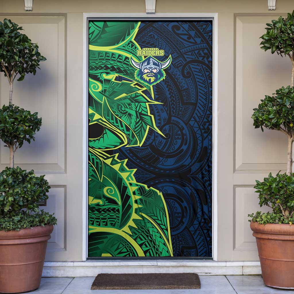 Canberra Raiders Door Cover Polynesian Tribal Tattoo Pacific Sport Art