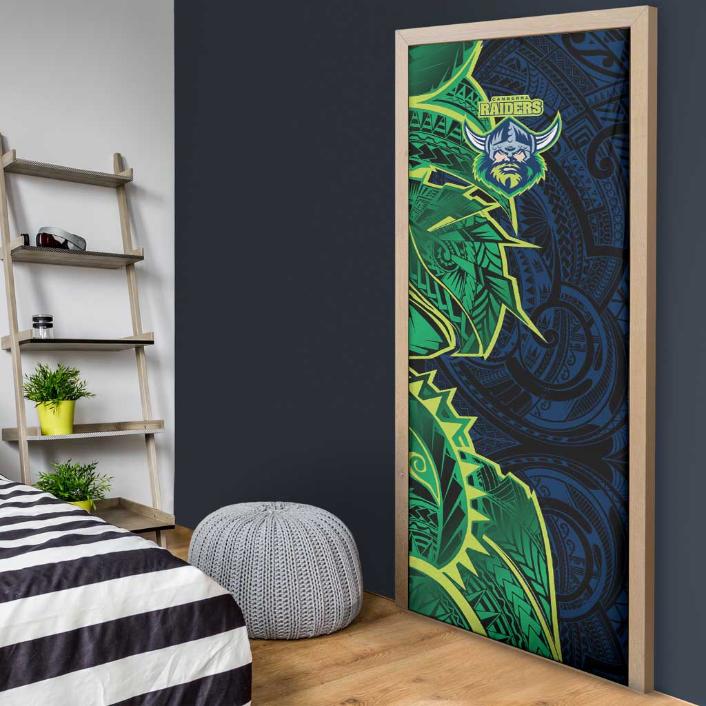 Canberra Raiders Door Cover Polynesian Tribal Tattoo Pacific Sport Art