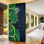 Canberra Raiders Door Cover Polynesian Tribal Tattoo Pacific Sport Art