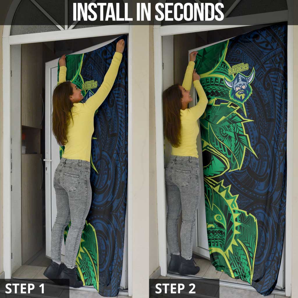 Canberra Raiders Door Cover Polynesian Tribal Tattoo Pacific Sport Art