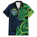 Canberra Raiders Family Matching Mermaid Dress and Hawaiian Shirt Polynesian Tribal Tattoo Pacific Sport Art