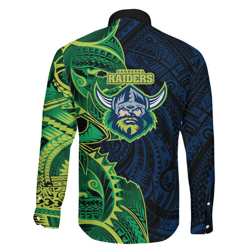 Canberra Raiders Family Matching Mermaid Dress and Hawaiian Shirt Polynesian Tribal Tattoo Pacific Sport Art