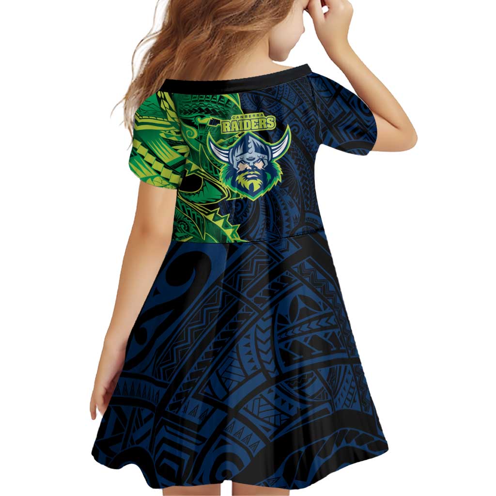 Canberra Raiders Family Matching Off Shoulder Maxi Dress and Hawaiian Shirt Polynesian Tribal Tattoo Pacific Sport Art