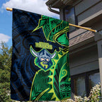 Canberra Raiders Garden Flag Polynesian Tribal Tattoo Pacific Sport Art
