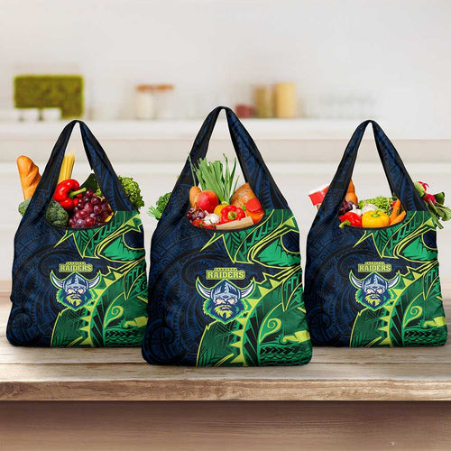Canberra Raiders Grocery Bag Polynesian Tribal Tattoo Pacific Sport Art