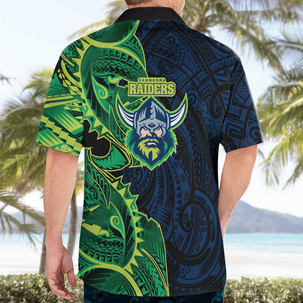 Canberra Raiders Hawaiian Shirt Polynesian Tribal Tattoo Pacific Sport Art