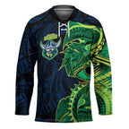 Canberra Raiders Hockey Jersey Polynesian Tribal Tattoo Pacific Sport Art
