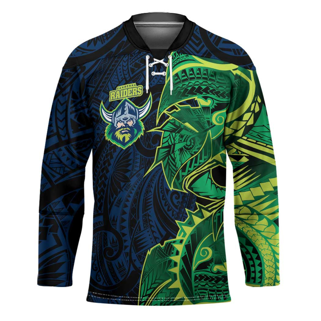 Canberra Raiders Hockey Jersey Polynesian Tribal Tattoo Pacific Sport Art