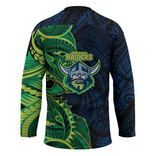 Canberra Raiders Hockey Jersey Polynesian Tribal Tattoo Pacific Sport Art