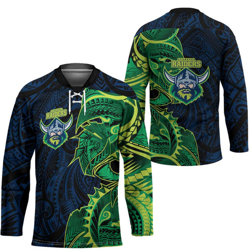 Canberra Raiders Hockey Jersey Polynesian Tribal Tattoo Pacific Sport Art