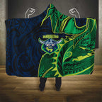 Canberra Raiders Hooded Blanket Polynesian Tribal Tattoo Pacific Sport Art