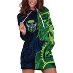 Canberra Raiders Hoodie Dress Polynesian Tribal Tattoo Pacific Sport Art