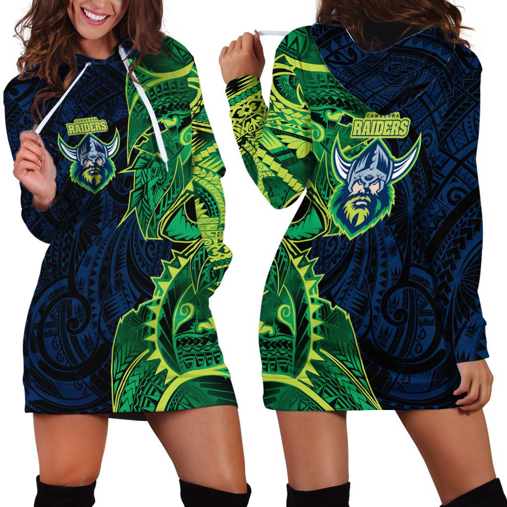 Canberra Raiders Hoodie Dress Polynesian Tribal Tattoo Pacific Sport Art