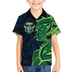 Canberra Raiders Kid Hawaiian Shirt Polynesian Tribal Tattoo Pacific Sport Art