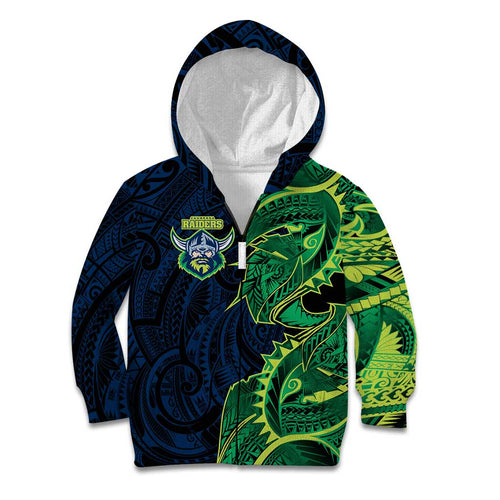 Canberra Raiders Kid Hoodie Polynesian Tribal Tattoo Pacific Sport Art